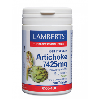 Lamberts Artichoke 330mg Extract - 16mg Cynarin 180ταμπλέτες Συμπλήρωμα Διατροφής με Αγκινάρα για τη Δυσπεψία