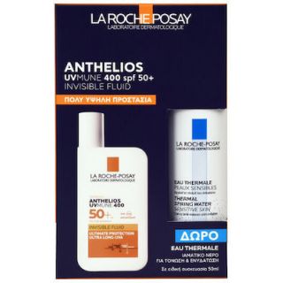 La Roche Posay Promo Anthelios Uvmune 400 Spf50+ Invisible Fluid Scented, 50ml & Free La Roche Posay Eau Thermale, 50ml