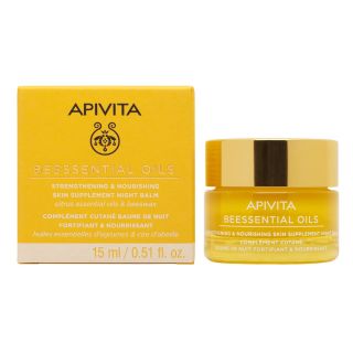 Apivita Beessential Oils Balm Προσώπου Νύχτας 15ml Συμπλήρωμα Ενδυνάμωσης & Θρέψης της Επιδερμίδας