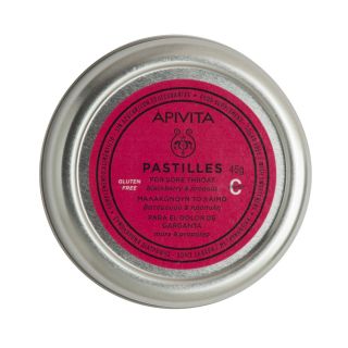 Apivita Pastilles Blackberry & Propolis 45gr Παστίλιες με Βατόμουρο & Πρόπολη