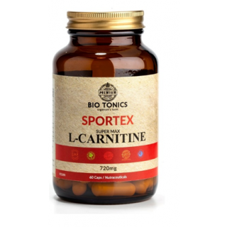 Bio Tonics Sportex Super Max L-Carnitine 720mg 60 Vegan Caps 