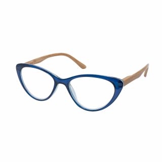 EyeLead +0.75 Γυαλιά Πρεσβυωπίας Μπλε Πεταλούδα Με ξύλινο Βραχίονα Κοκκάλινο (E205)