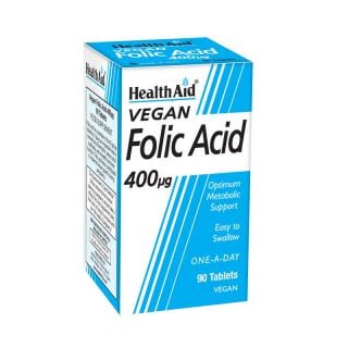 Health Aid Folic Acid 400μg 90 Tabs Φολικό Oξύ