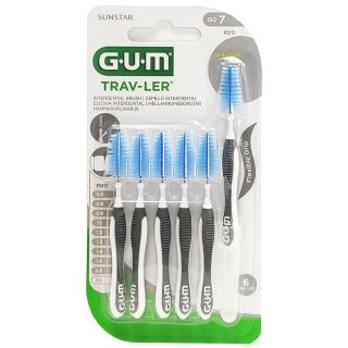 Gum Trav-ler Interdental Brush 1619 Μεσοδόντιο Βουρτσάκι 2,6mm Γκρι 6 τεμάχια