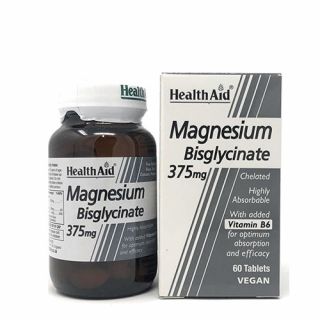 Health Aid Magnesium Bisglycinate 375mg & Vitamin B6 60 Tabs