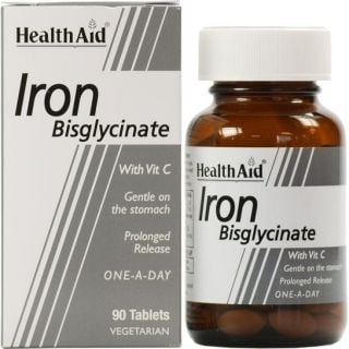 Health Aid Iron Bisglycinate 30mg 90 Tabs