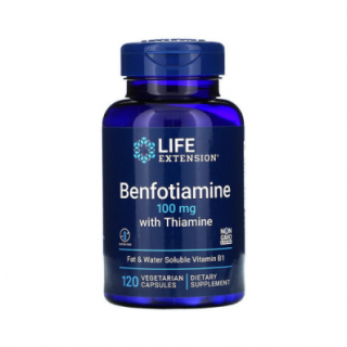 Life Extension Benfotiamine with Thiamine 100mg 120 Caps