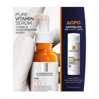 La Roche Posay Promo Pack Pure Vitamin C10 Ορός Προσώπου 30ml & ΔΩΡΟ Αντηλιακό Προσώπου Κατά Των Ρυτίδων Anthelios Age Correct 15ml