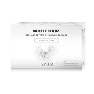 Labo White Hair Treatment Formula for Men 20 Vials x 3.5ml Φόρμουλα για Άνδρες που Σταματά την Ανάπτυξη Λευκών & Γκρίζων Τριχών και Επαναφέρει το Φυσικό Χρώμα