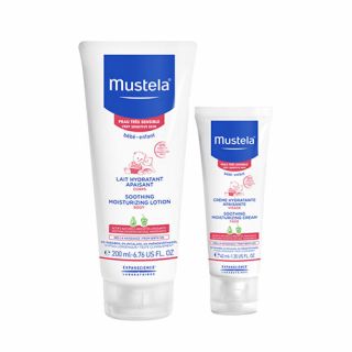 Mustela Soothing Moisturizing Body Lotion 200ml + Face Cream 40ml