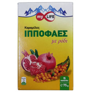 My Life Καραμέλες Ιπποφαές Με Ρόδι 75gr