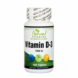 Natural Vitamins Vitamin D-3 1500 IU 100 Tabs