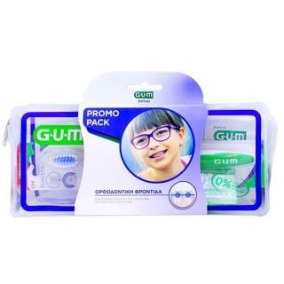 Gum Ortho Care Kit σετ Ορθοδοντικής Φροντίδας με Οδοντόβουρτσα, Προτεμαχισμένο Κερί Ortho, AftaClear Gel 2ml, Νήμα Ortho 5τεμ