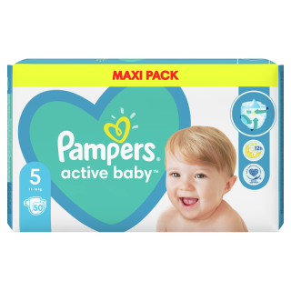 Pampers Active Baby Maxi Pack No5 (11-16 Kg) 50 Items