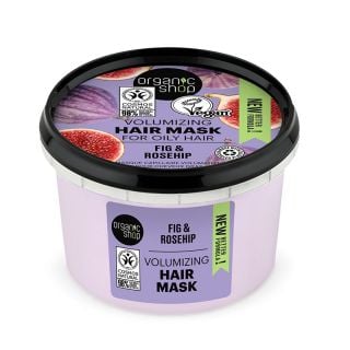 Natura Siberica Organic Shop Μάσκα Μαλλιών για Λάμψη με Βιολογικο Σύκο & Αμύγδαλο 250ml