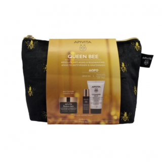 Apivita Promo Queen Bee Absolute Anti-Aging Rich Cream, 50ml & Gift Serum Anti-Age & Redefining, 10ml & Gift Cleansing Milk Face & Eyes 3 In 1, 50ml