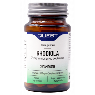 Quest Rhodiola 250mg Extract 30 Tabs Πνευματική Απόδοση