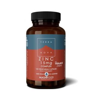 Terranova Zinc 15mg Complex 100 Caps Δισγλυκινικός Ψευδάργυρος