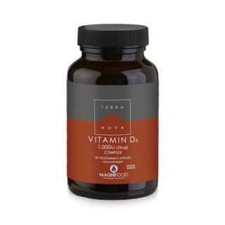 Terranova Vitamin D3 Complex 1000iu (25ug) 50 Caps with Superfoods