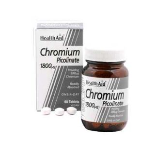 Health Aid Chromium Picolinate 1800μg 60 Tabs
