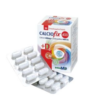 InterMed Calciofix Calcium 600mg + Cholecalciferol (D3) 400IU 90 Tablets Calcium Food Supplement