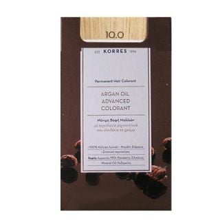 Korres Argan Oil Advanced Colorant 50ml Permanent Hair Colorant 10.0 Natural Platinum Blonde