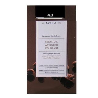 Korres Argan Oil Advanced Colorant 50ml Permanent Hair Colorant 4.0 Natural Brown