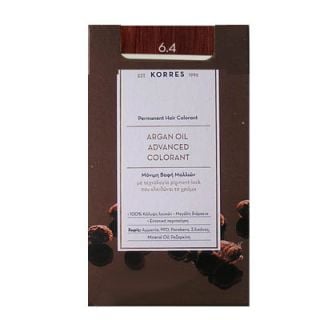 Korres Argan Oil Advanced Colorant 50ml Permanent Hair Colorant 6.4 Copper Dark Blonde