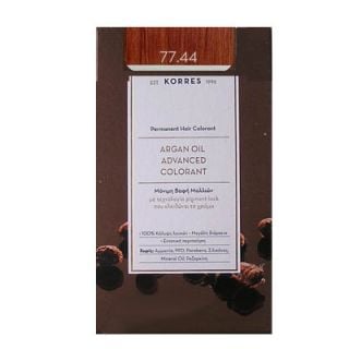 Korres Argan Oil Advanced Colorant 50ml Permanent Hair Colorant 77.44 Intense Copper Blonde