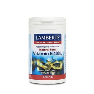 Lamberts Vitamin E 400IU Natural 180 Caps