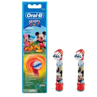 Oral-B Stages Power Kids Mickey Mouse Replacement Heads 2 Items