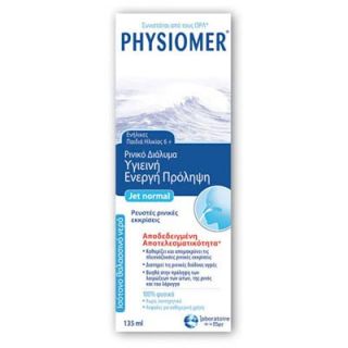Physiomer Jet Normal Isotonic Nasal Spray for Kids 6+ - Adults 135ml