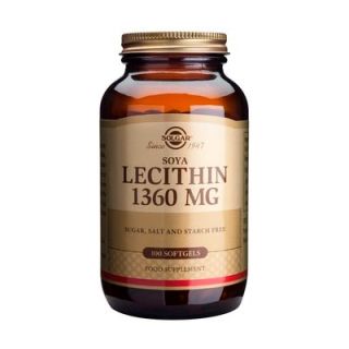 Solgar Lecithin 1360mg 100 Softgels