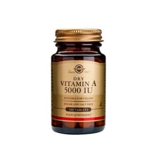 Solgar Vitamin A 5000IU 100 Dry Tabs