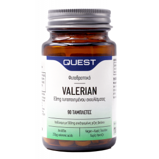 Quest Valerian 83mg Extract 90 Tabs Για την Αϋπνία - Χαλάρωση