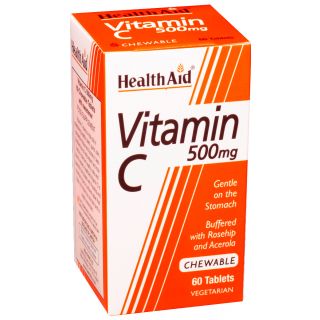 Health Aid Vitamin C 500mg 60 Chewable Tabs
