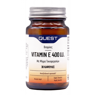 Quest Vitamin E 400iu Mixed Tocopherols 30 Caps Αντιοξειδωτικό - Καρδιά