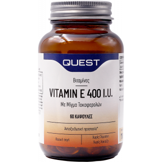 Quest Vitamin E 400iu Mixed Tocopherols 60 Caps Αντιοξειδωτικό - Καρδιά