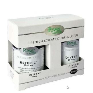 Power Of Nature Platinum Range Ester-C 1000mg Βιταμίνη C 30ταμπλέτες & D-Vit 3 2000iu Βιταμίνη D3 20ταμπλέτες